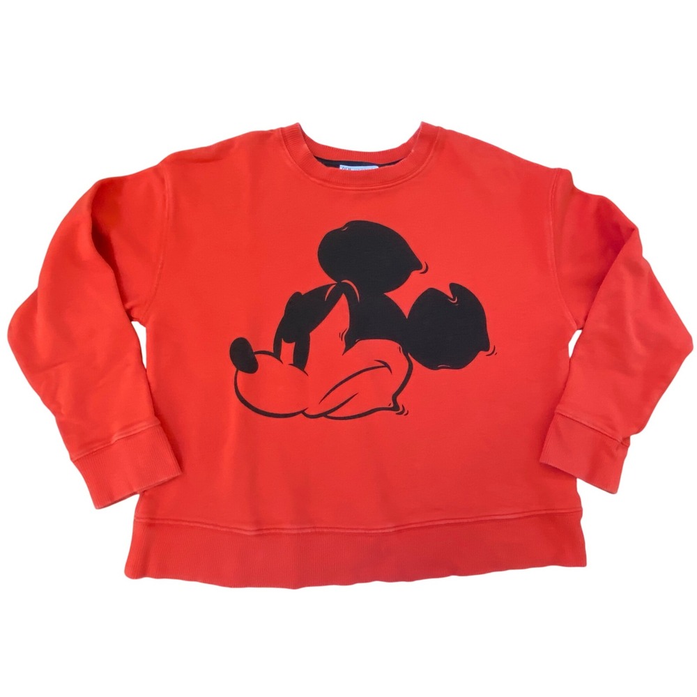 Zara Red Sweatshirt with Black Graphic
